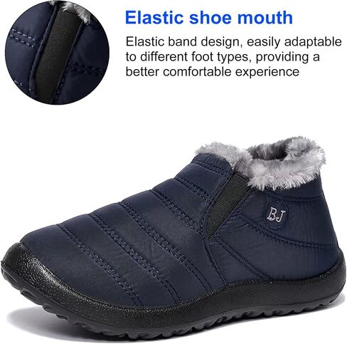 Waterproof Snow Boots for Women Outdoor Warm Fur Lined Booties Winter Comfortable Ankle Boots Lightweight Short Boots in Saudi Arabia