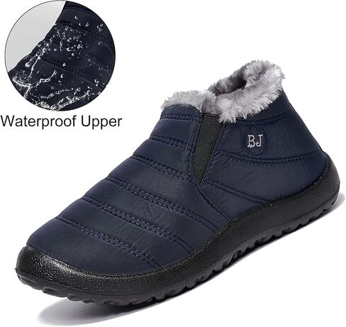 Waterproof Snow Boots for Women Outdoor Warm Fur Lined Booties Winter Comfortable Ankle Boots Lightweight Short Boots in Saudi Arabia