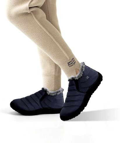 Waterproof Snow Boots for Women Outdoor Warm Fur Lined Booties Winter Comfortable Ankle Boots Lightweight Short Boots in Saudi Arabia