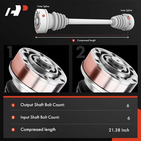 A-Premium الخلفية الخلفية اليسرى أو الجانب الأيمن CV Axlembly متوافق مع نماذج Porsche & Volkswagen-924 1987-1988 ، 944 1985-1991 ، Vanagon 1983-1991 in Kuwait