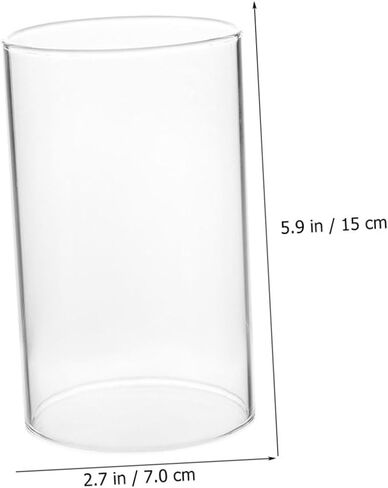 Clear Candle Holder Sleeve Transparent High Borosilicate Glass Tube for Open Ended Candles for Home Decor Weddings and Special Occasions in Saudi Arabia