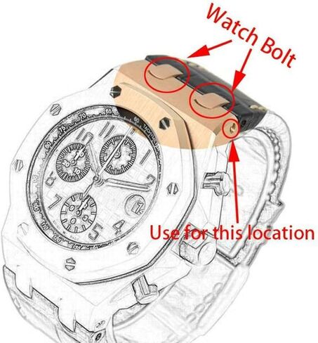 Ewatchparts 2 Watch Lug Screws Compatible With 42mm Audemars Piguet Ap Royal Oak 15710ST N2153 H54020 in Saudi Arabia