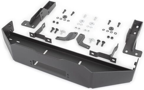 Go Rhino 3100 Series Winch Plate Kit | Mild Steel, Textured Black | 32981T | Fits 2021-2024 Ford F-150 (Excludes Harley Davidson and All Models with Active Park Assist, Adaptive Cruise Control) in Saudi Arabia