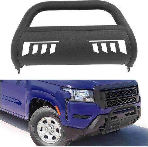 HECASA Bull Bar Compatible with 2022-2025 Nissan Frontier 3" Texture Front Push Bar Bumper Grill Guard Brush Guard Steel Black in Saudi Arabia