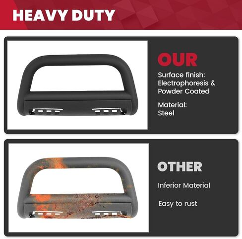 HECASA Bull Bar Compatible with 2022-2025 Nissan Frontier 3" Texture Front Push Bar Bumper Grill Guard Brush Guard Steel Black in Saudi Arabia