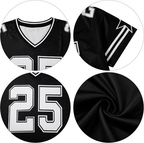 Jersey Shirts for Women Y2k Graphic Number Oversized Tees V Neck Baggy Streetwear T Shirt Summer Tops in Saudi Arabia