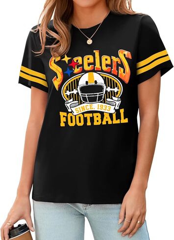 قميص كرة القدم للنساء يوم لعبة القميص مشجعي كرة القدم قميص أمي تي شيرت قمم قصيرة الأكمام قصيرة in Kuwait