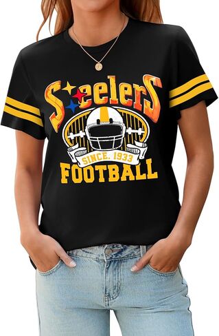 قميص كرة القدم للنساء يوم لعبة القميص مشجعي كرة القدم قميص أمي تي شيرت قمم قصيرة الأكمام قصيرة in Kuwait