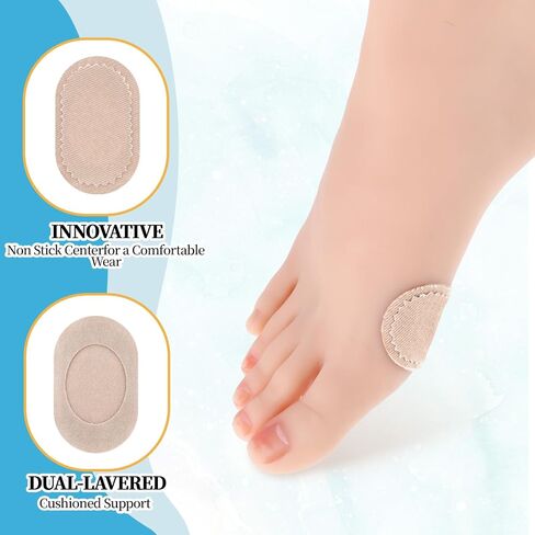 36 Pcs Bunion Pads for Bunion Relief, Self-Stick Protector Patches Bunions Pain Relief Pads to Wear with Shoes, Disposable Foot Cushions for Women & Men, Prevents Friction & Pressure in Saudi Arabia