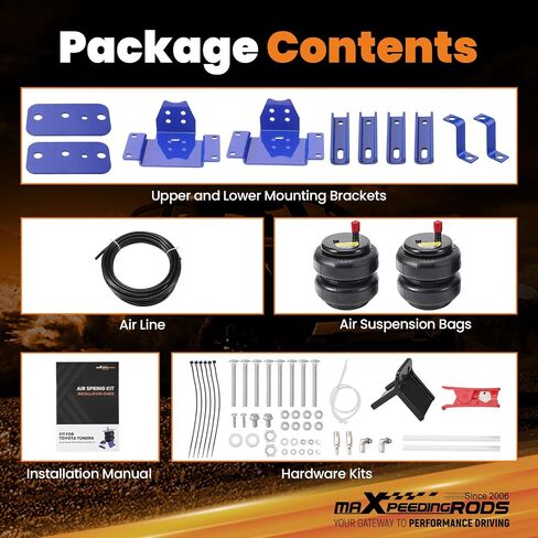 MaxPeedingrods 5000 رطل أكياس التعليق الهواء الخلفي ل Toyota Tundra بيك آب شاحنات 2WD و 4WD 2007-2021 Air Spring Ride Kit in Saudi Arabia