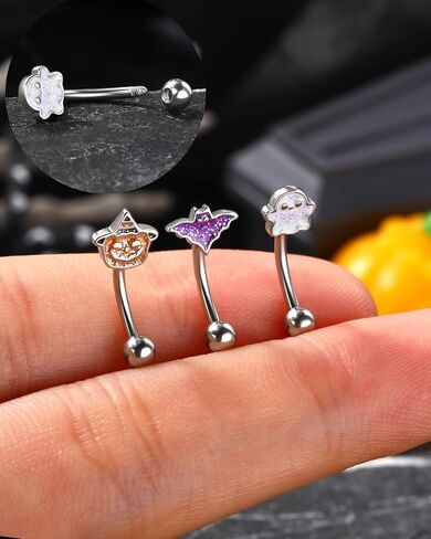 3pcs Halloween Rook Earrings 16g rook الحاجب المجوهر in Kuwait