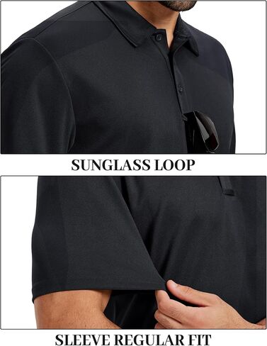 TACVASEN Mens Polo Shirts Short Sleeve Dry Fit Performance Breathable Golf Shirt with Collar Tennis Casual Business Work in Saudi Arabia