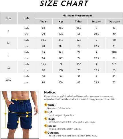 Mens Swim Trunks with Compression Liner Zipper Cargo Pockets Bathing Suits for Men Quick Dry Swim Shorts in Saudi Arabia