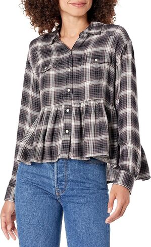 Lucky Brand Women's Plaid Western Babydoll Shirt in Saudi Arabia
