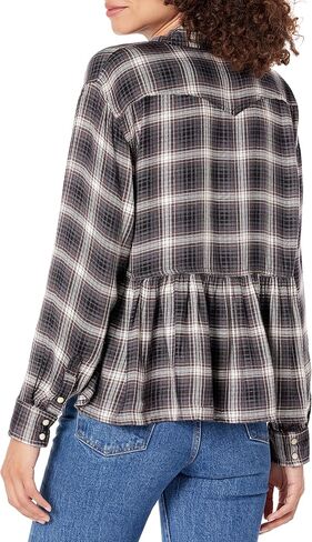 Lucky Brand Women's Plaid Western Babydoll Shirt in Saudi Arabia