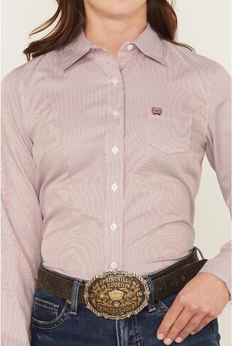 Cinch Women's Pink Stripe Shirt in Saudi Arabia