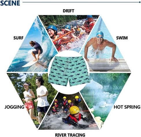 جذوع السباحة السريعة للرجال الجافة - شورت شورت شاطئ العطلات (الحجم: طلب 2 أحجام أكبر لأفضل ملاءمة) in Kuwait