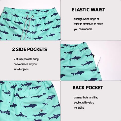 جذوع السباحة السريعة للرجال الجافة - شورت شورت شاطئ العطلات (الحجم: طلب 2 أحجام أكبر لأفضل ملاءمة) in Kuwait