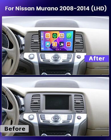 Hikity Android Car Stereo for Nissan Murano 2008-2014 (LHD) راديو 2+64 جيجابايت 9 بوصة تعمل باللمس راديو السيارة اللاسلكي Carplay Android Auto دعم نظام تحديد المواقع والملاحة واي فاي بلوتوث FM EQ كاميرا احتياطية in Saudi Arabia