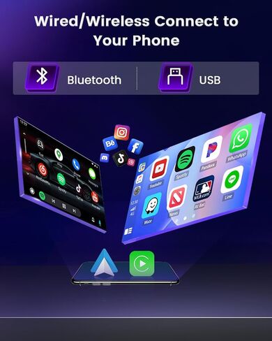 Hikity Android Car Stereo for Nissan Murano 2008-2014 (LHD) راديو 2+64 جيجابايت 9 بوصة تعمل باللمس راديو السيارة اللاسلكي Carplay Android Auto دعم نظام تحديد المواقع والملاحة واي فاي بلوتوث FM EQ كاميرا احتياطية in Saudi Arabia