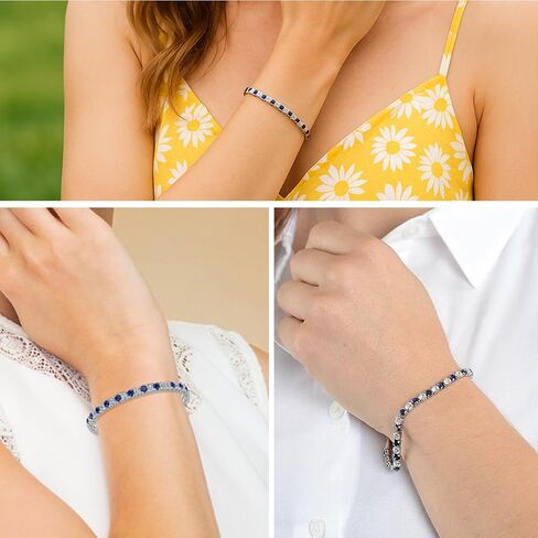 Tennis Bracelets for Women Trendy - Cubic Zirconia Bracelet for Women - Dainty Cute Fashion Womens Bracelets CZ Jewelry - 8" Inches in Saudi Arabia