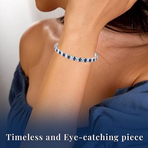 Tennis Bracelets for Women Trendy - Cubic Zirconia Bracelet for Women - Dainty Cute Fashion Womens Bracelets CZ Jewelry - 8" Inches in Saudi Arabia