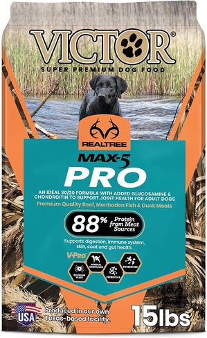 Victor Super Premium Dog Food – Realtree MAX-5 PRO Dry Dog Food – 30% Protein, Gluten Free for Active Adult Dogs, 5lb in Kuwait