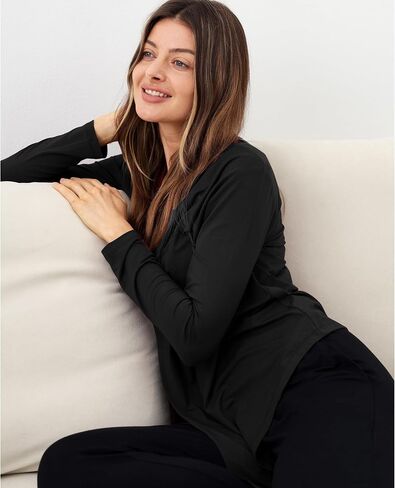 Gys Cardigans للسيدات الخيزران Viscose النعومة في الجلسة الثانية طوال اليوم دفعة طويلة الأكمام مفتوحة الأمام متعددة الاستخدامات in Saudi Arabia