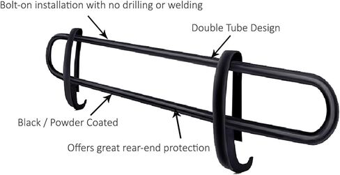 Black Horse Rear Bumper Guard Double Tube Black Compatible with 2010-2023 Lexus GX460|2003-2009 Lexus GX470|2003-2024 Toyota 4Runner (Excl. TRD offroad Premium)-8TM30A in Saudi Arabia