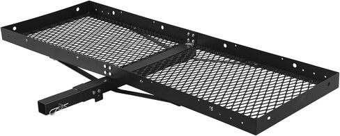 60 x 20 Tray Hitch Cargo Carrier,Hitch Mount Cargo Basket - 500 LBS Capacity, 2" Folding Shank,Black Steel - Fits Cars,SUVs,Trucks in Kuwait