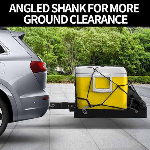 60 x 20 Tray Hitch Cargo Carrier,Hitch Mount Cargo Basket - 500 LBS Capacity, 2" Folding Shank,Black Steel - Fits Cars,SUVs,Trucks in Kuwait