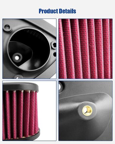 محرك مرشح الهواء الملائم لهارلي ديفيدسون Air Filter Road King ، Electra Glide ، Ultra ، Classic ، Freewheeler ، Street ، Glide ، Limited 2017-2021 PowerSport Air Filter استبدال HD-1717 29400212 in Kuwait