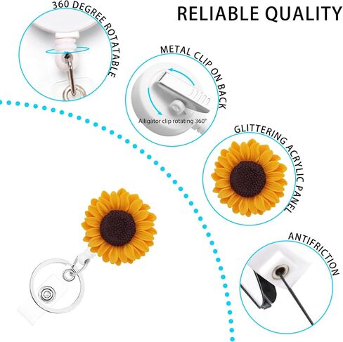 Yiflin Funny Retractable Badge Reel Set with ID Badge Name Holder, Cute Belt Clip, for Nurse, Teacher, Student, Staff, Great Gift for Men Women (3Heart Badge Reel Set) in Saudi Arabia