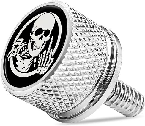 Motorcycle Stainless Knurled Fender Rear Seat Bolt Screw 1/4"-20 Thread, Touring Sportster Softail Dyna CVO Fatbob Electra Glide Street Glide 1996-2025 Black (Plating Color) in Saudi Arabia