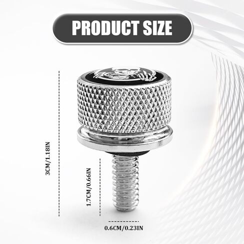 Motorcycle Stainless Knurled Fender Rear Seat Bolt Screw 1/4"-20 Thread, Touring Sportster Softail Dyna CVO Fatbob Electra Glide Street Glide 1996-2025 Black (Plating Color) in Saudi Arabia