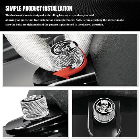 Motorcycle Stainless Knurled Fender Rear Seat Bolt Screw 1/4"-20 Thread, Touring Sportster Softail Dyna CVO Fatbob Electra Glide Street Glide 1996-2025 Black (Plating Color) in Saudi Arabia