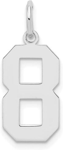 925 Sterling Silver Medium Numbered 8 (8mm × 21mm) in Saudi Arabia