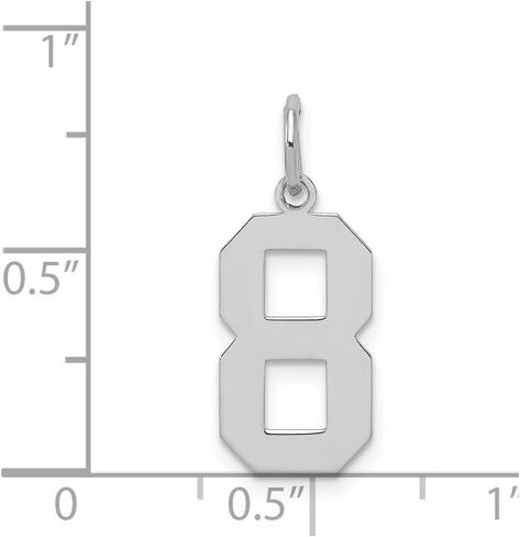 925 Sterling Silver Medium Numbered 8 (8mm × 21mm) in Saudi Arabia