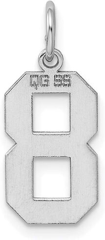 925 Sterling Silver Medium Numbered 8 (8mm × 21mm) in Saudi Arabia