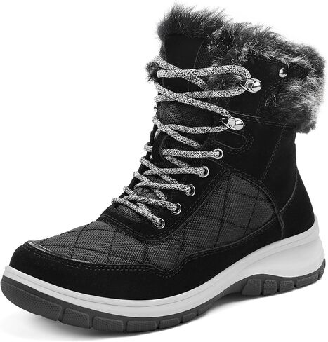 Mysoft Women's Snow Boots مقاومة للماء الدانتيل الدانتي in Saudi Arabia