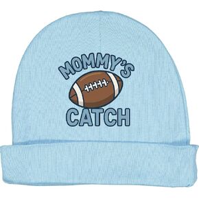 inktastic Mommy's Catch Football Baby Baby Beaby Hat in Kuwait