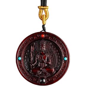 Fengshui Pendant for Protection & Luck – Handcarved Sandalwood Amulet with Guardian Energy, Unisex Zodiac Gift for Men Women in Saudi Arabia