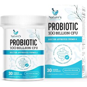 Nature's Physician Probiotics - 100 Billion CFU - 16 Strains + Prebiotics - Best Probiotic Supplement for Women & Men - Supports Immune, Digestive Health, Occasional Constipation & Gas - 60 Capsules in Saudi Arabia