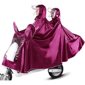 معطف واقٍ من ماء ركوب الدراجات في أكسفورد - معطف المطر في أكسفورد للدراجة ، Ebike ، دراجة نارية ودراجة نارية - Cape للجنسين المقاوم للرياح (أحمر ، 4XL) in Kuwait