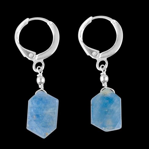 Thecraftman Natural Moonstone Hoop Earring, Gemstone Earrings, Genuine Gemstone, Birthstone, Gift for Her, Healing Stone in Saudi Arabia