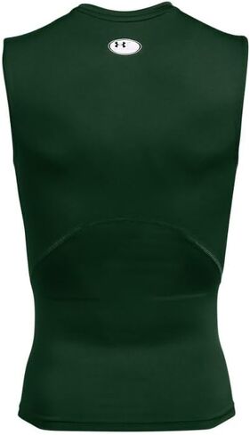Under Armour Men's Armour HeatGear Compression Sleeveless T-Shirt, (301) Forest Green / / White, Large in Saudi Arabia
