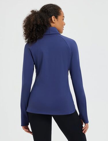 baleaf Women's Thermal Turtleneck Tops Long Sleeve Shirts Ski Base Layer with Integrated Neck Face Mask Thumbholes in Saudi Arabia