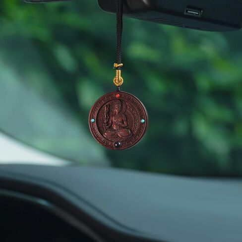 قلادة Fengshui للحماية والكسب - تميمة خشب الصندل المنحت يدويًا مع طاقة الوصي ، هدية زودياك للجنسين للرجال نساء in Saudi Arabia