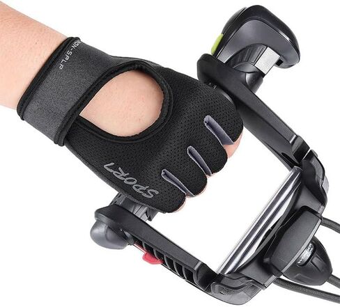 Workout Gloves with Wrist Wrap Support for Men and Women, Full Palm Protection, Exercise Gloves for Weight Lifting, Training, Gym, Fitness, Training, Pull ups-Black in Saudi Arabia