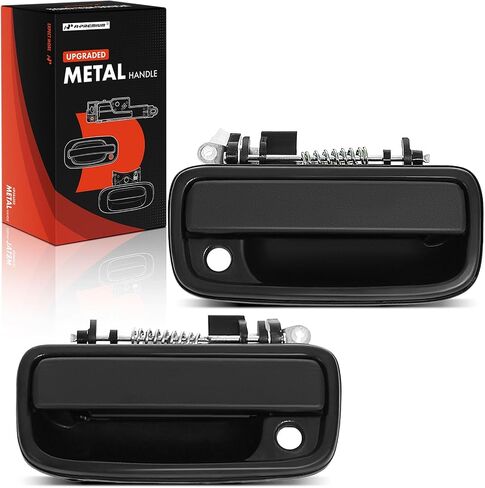 A-Premium Front Driver & Passenger Exterior Door Handles - Upgraded Metal - Compatible with Toyota Tacoma 1995-2004 - Textured Black, w/Keyhole - Replace 69220-35020, 69210-35020, TO1310117, TO1311117 in Kuwait